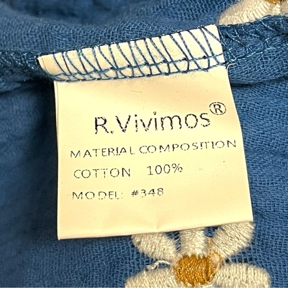 New with Tag R.Vivimos Embroidered Boho Dress - Picture 14 of 14